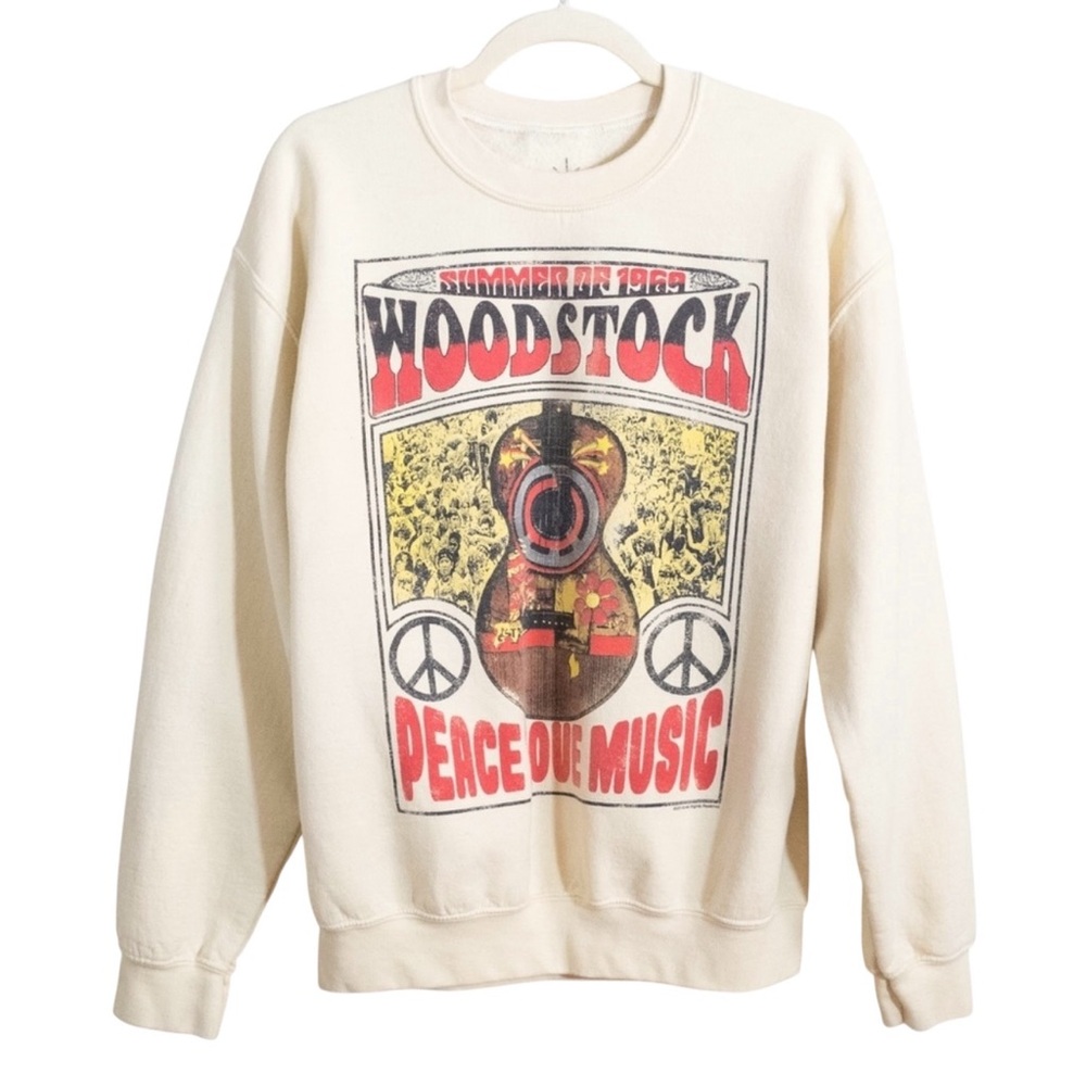 WOODSTOCK 1969 Peace Love Music Sweatshirt – S